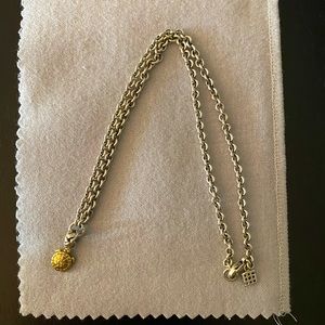 Saint by Sarah Jane Sheldon Gold Turtle Pendant on Silver Chain